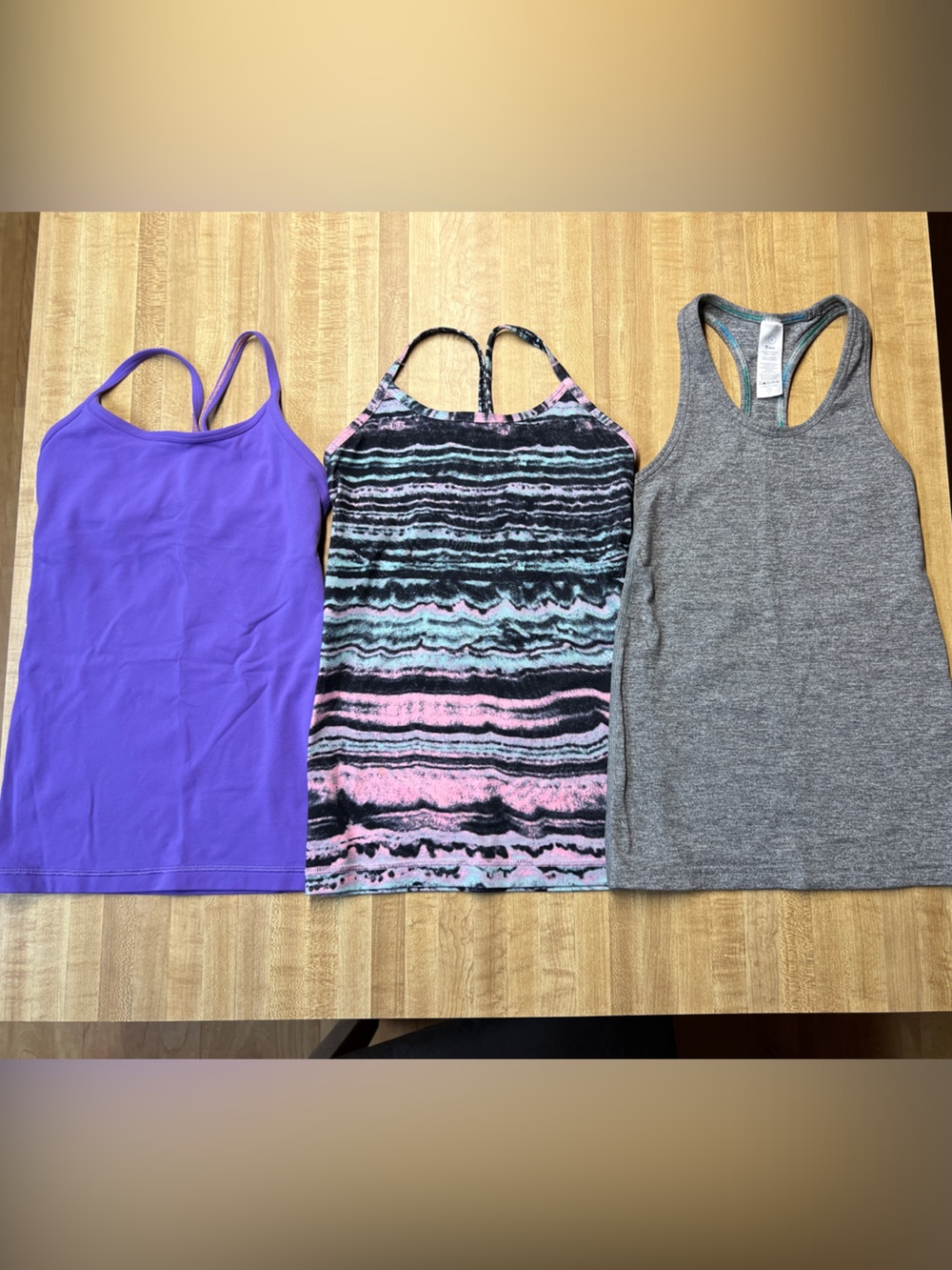 Ivivva Girls Purple, Gray & Patterned Racerback Tank Tops - 3-Pack